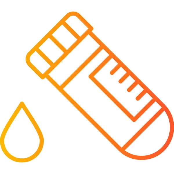 Illustrazione Vettoriale Dell Icona Della Provetta — Vettoriale Stock