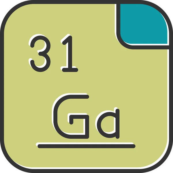 Gallium Ist Ein Chemisches Element Mit Dem Symbol Und Der — Stockvektor