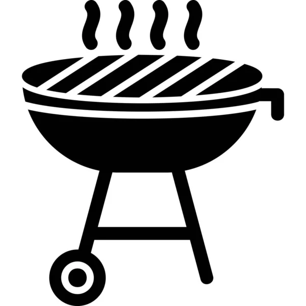 Barbecue Grill Vector Icon Illustration — Stock Vector