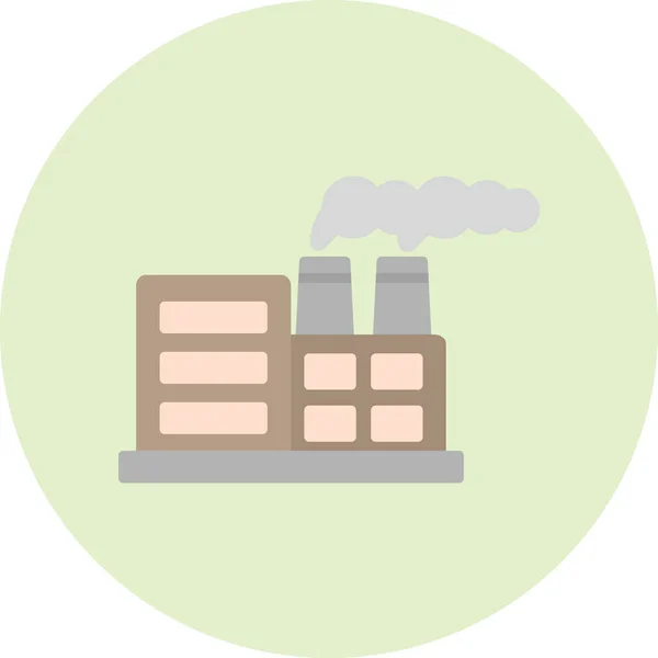 Ikona Jaderné Elektrárny Vektorová Ilustrace Jednoduchá Konstrukce — Stockový vektor