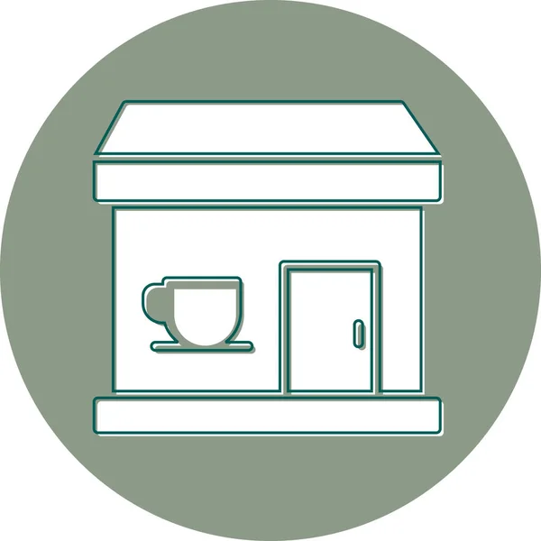 Coffee Shop Icon Modern Design Illustration — Stock Vector