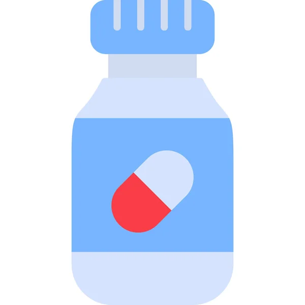 Medische Pillen Pictogram Eenvoudige Illustratie — Stockvector