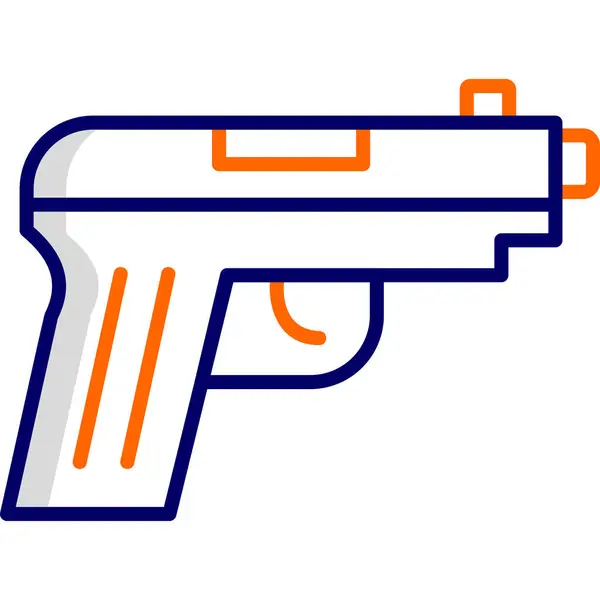 Pistolet Pistolet Icône Web Illustration Icône Simple — Image vectorielle