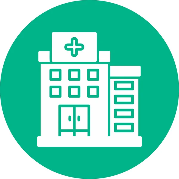 All Ospedale Web Icon Design Semplice — Vettoriale Stock