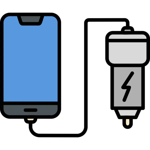 Chargement Téléphone Voiture Chargeur Sans Fil Charge Téléphone — Image vectorielle
