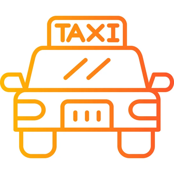 Taxi Coche Icono Estilo Moda Aislado Fondo — Archivo Imágenes Vectoriales