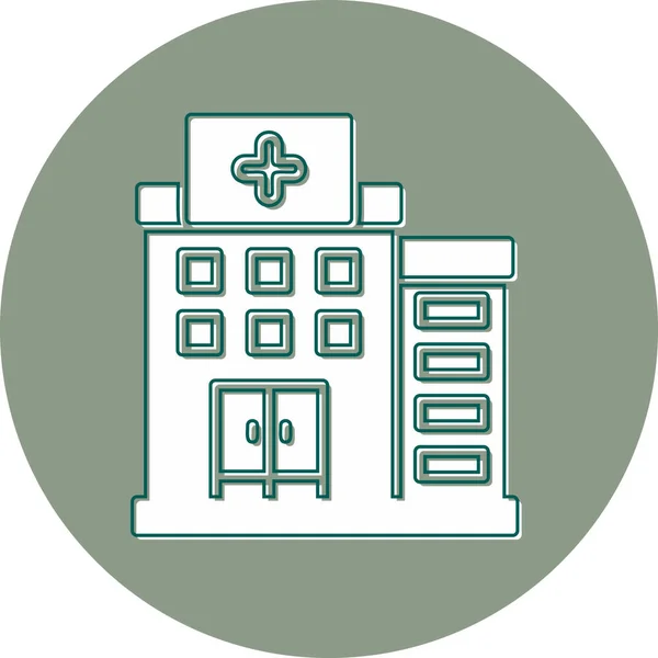 Hospital Icono Web Diseño Simple — Archivo Imágenes Vectoriales