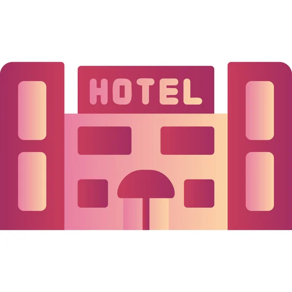 Hotel Modern Icon Vector Illustration — Stockvektor
