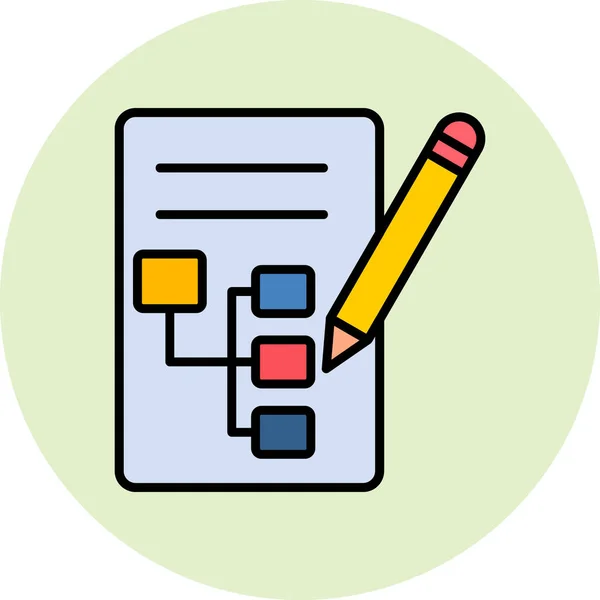 Plan Web Icon Vektor Illustration — Stockvektor