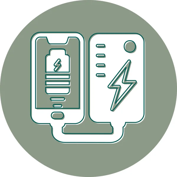 Przenośna Bateria Telefonu Komórkowego Ładowanie Smartfona — Wektor stockowy