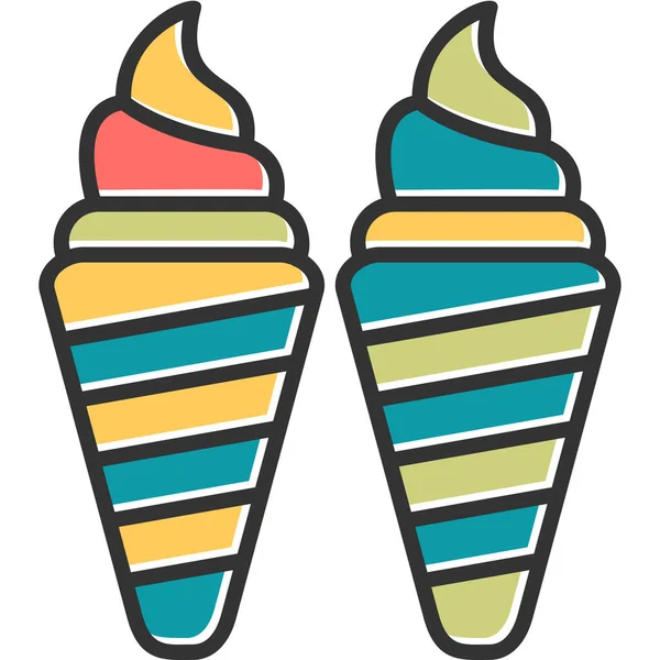 Helado Diseño Plano — Archivo Imágenes Vectoriales