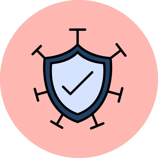 Icono Web Seguridad Ilustración Simple — Archivo Imágenes Vectoriales