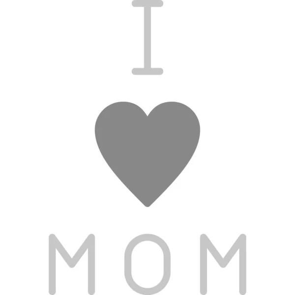 Love Mom Icon Modern Design Illustration — Stock Vector