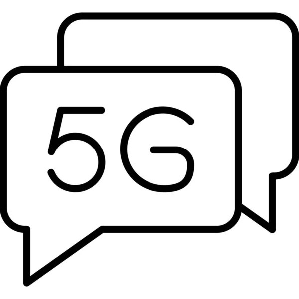 5G对话网络图标 个人和商业用途的说明性图标 — 图库矢量图片