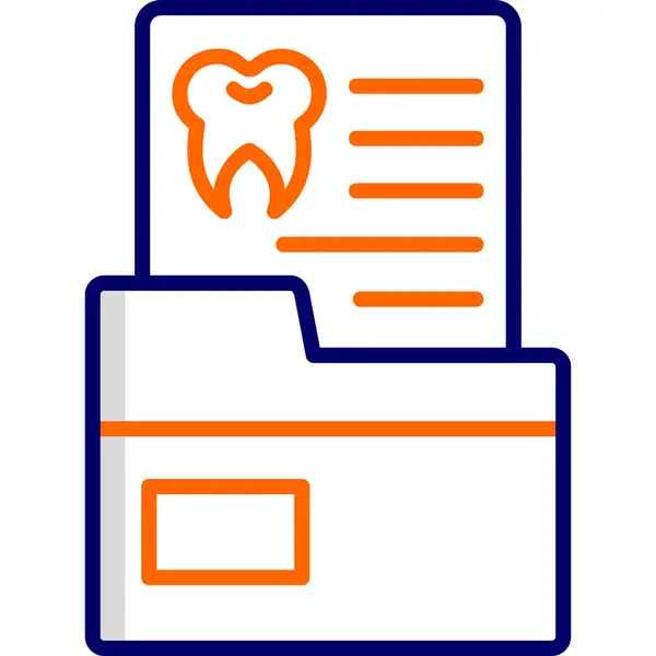 Dental Record Modern Icon Vector Illustration — 스톡 벡터