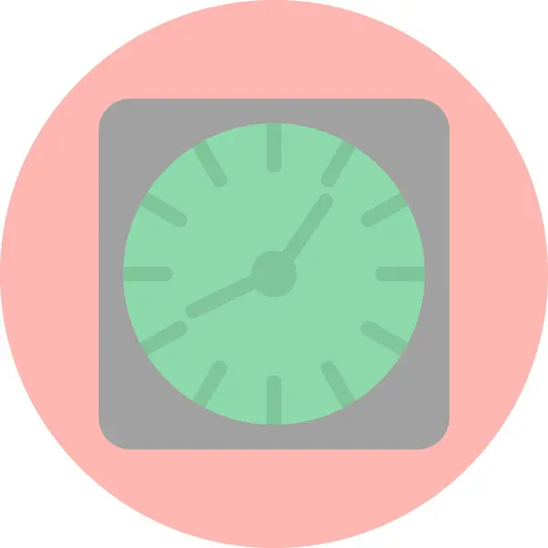 Tempo Relógio Parede Ilustração Digital Dispositivo Smartphone — Vetor de Stock