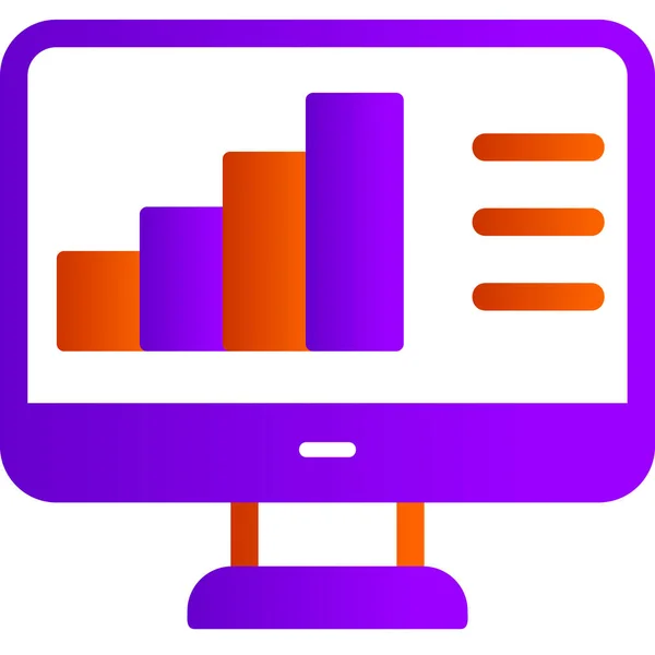 Datenanalyse Grafik Einfache Web Illustration — Stockvektor