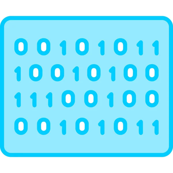 Bináris Kód Vektor Illusztráció Egyszerű Ikon — Stock Vector