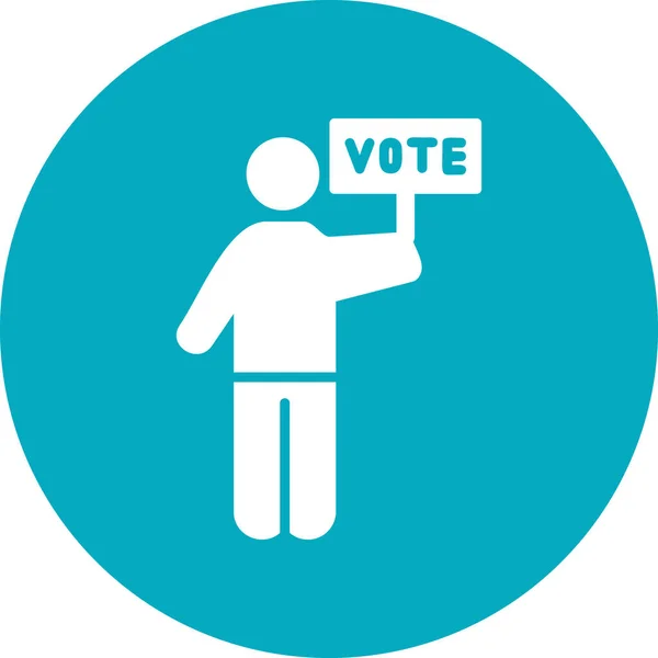 Ícone Campanha Votação Ilustração Vetorial —  Vetores de Stock