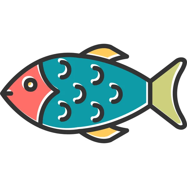 Pescado Icono Web Ilustración Simple — Archivo Imágenes Vectoriales