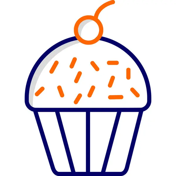 Grafische Illustratie Van Cupcake Zoet Gebak — Stockvector