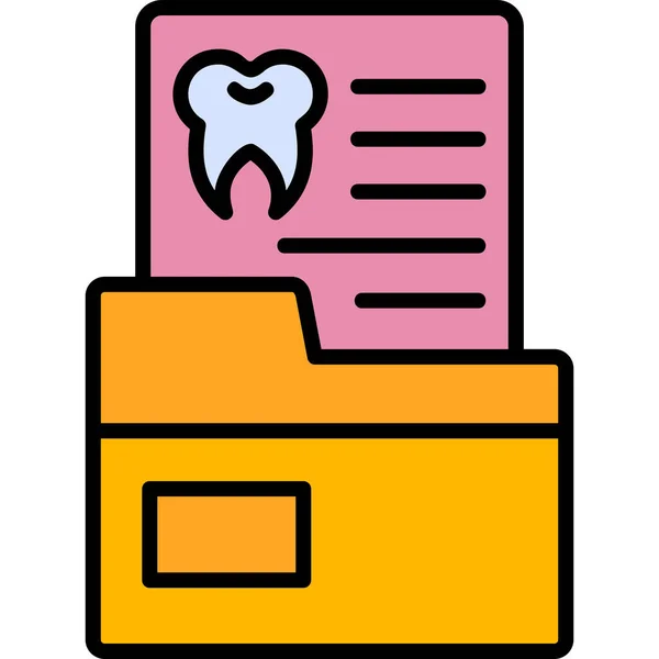 Dental Record Modern Icon Vector Illustration — Stock Vector