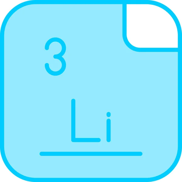 Lithium Est Élément Chimique Avec Symbole Numéro Atomique Est Métal — Image vectorielle