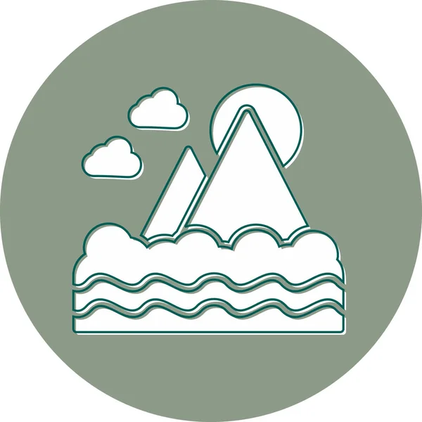 山のウェブアイコンベクトル図 — ストックベクタ