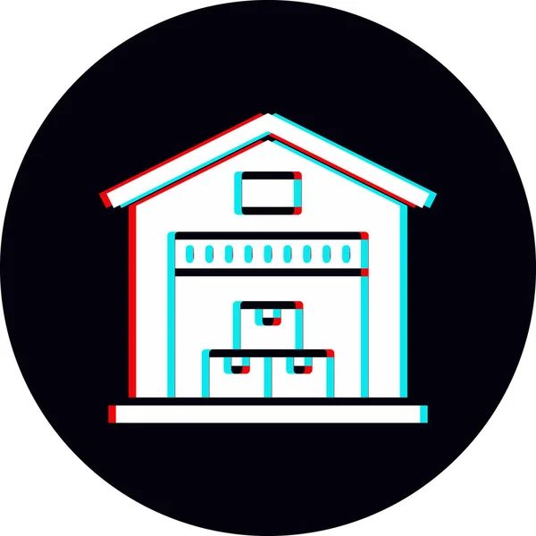Vector Illustration Warehouse Icon — ストックベクタ