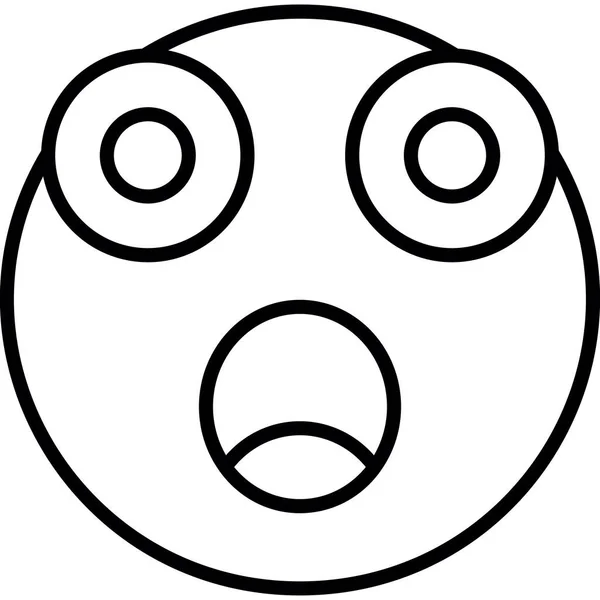 Astonished Emoji Web Icon Simple Illustration — Stock Vector