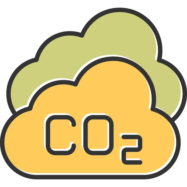 Carbon Dioxide Icon Modern Design Illustration — Stock Vector