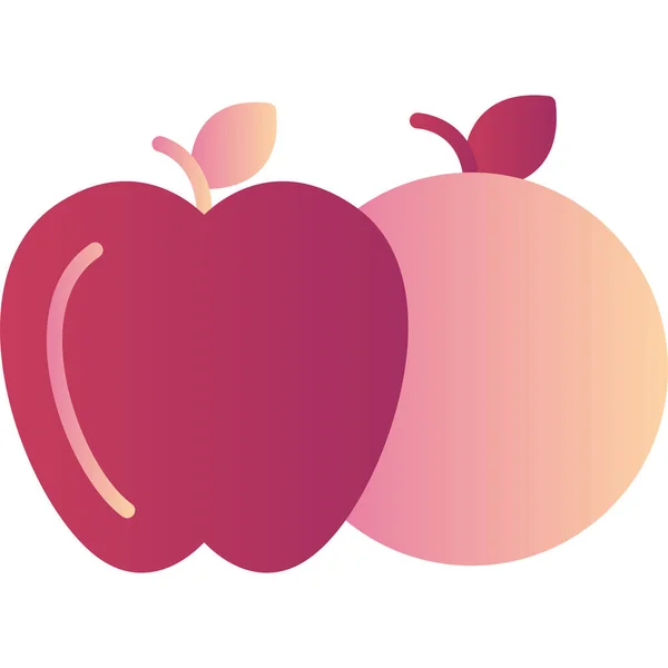 Яблуко Фрукти Значок Векторні Ілюстрації — стоковий вектор
