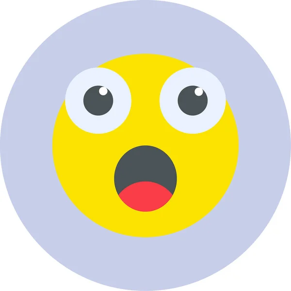 Emoji Stupito Icona Web Semplice Illustrazione — Vettoriale Stock