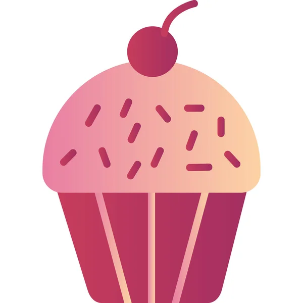 Grafische Illustration Von Cupcake Süßem Gebäck — Stockvektor