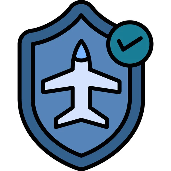 Icono Web Vuelo Ilustración Simple — Vector de stock