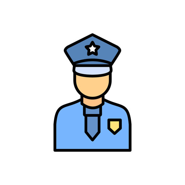 vector illustration of a police officer icon