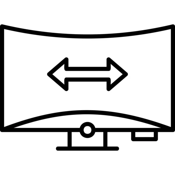 Gaming Monitor Pictogram Vector Illustratie — Stockvector