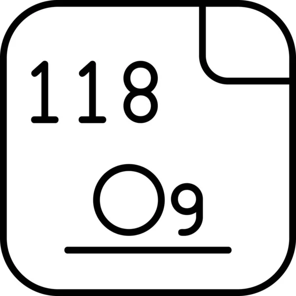 Oganesson Icona Moderna Illustrazione Vettoriale — Vettoriale Stock