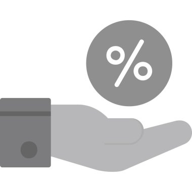 İndirim. Web simgesi basit illüstrasyon 