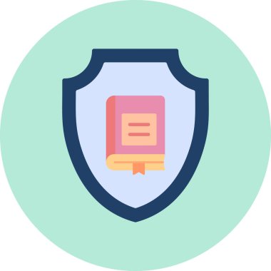 Koruma çizgisi simgesi, vektör illüstrasyonu