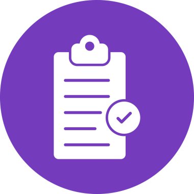 Kontrol listesi simgesinin vektör illüstrasyonu