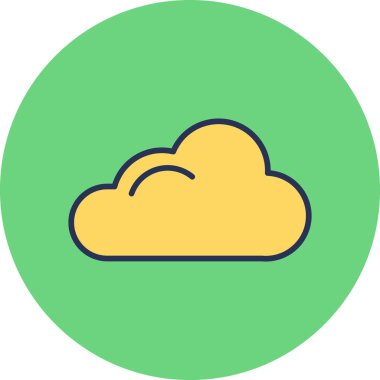 vector cloud technology icon illustration