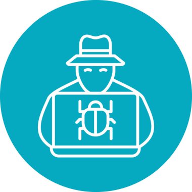 Hacker man, web için illüstrasyon simgesi