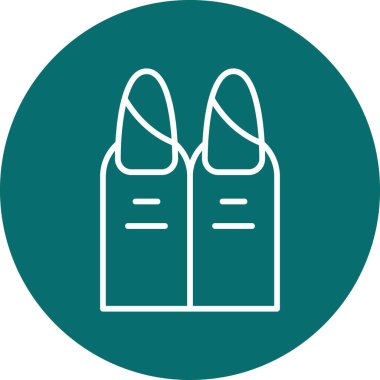 Nails web simgesi basit illüstrasyon