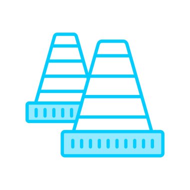 Trafik konisi simgesi vektör çizimi