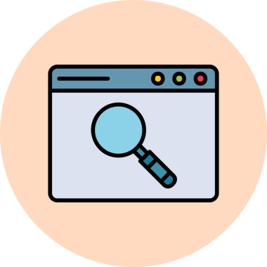 Büyüteç simgesi. vektör illüstrasyonu