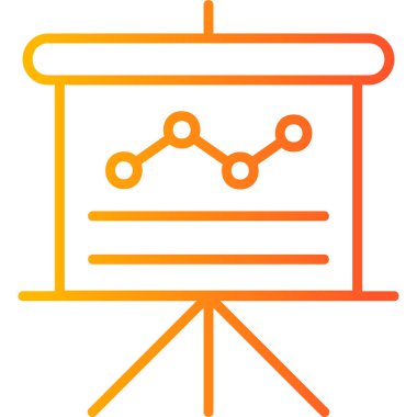 Sunum. Web simgesi basit illüstrasyon