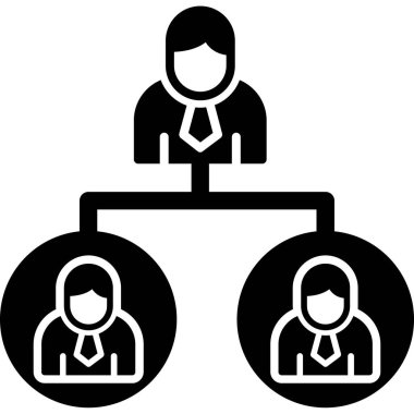 vector illustration of team management modern icon in design
