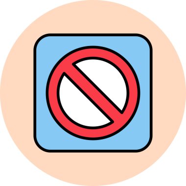 yasak işareti simgesi. vektör çizim