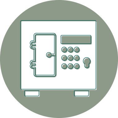 Güvenli vektör ince çizgi simgesi